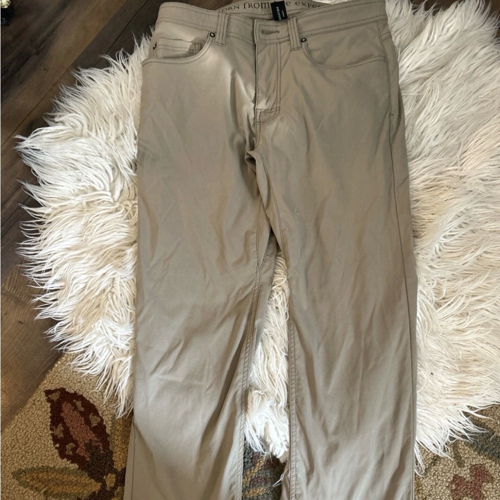 prAna Men's 32x32 Brion Pant Khakis Slim Fit Stretch Nylon Workwear Hiking Pant